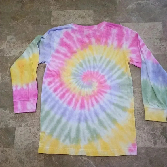 Salty Vibes T Shirt Girls Size Large Tie Dye Turtle Logo Crew Graphic - Picture 3 of 7